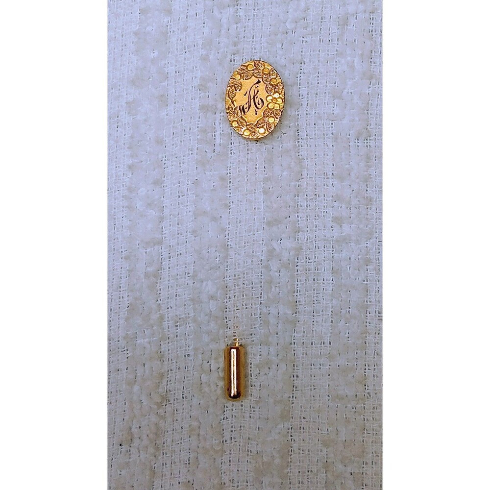 Antique Floral Art Nouveau GLP Co Gold Filled Initial A Stick Pin
